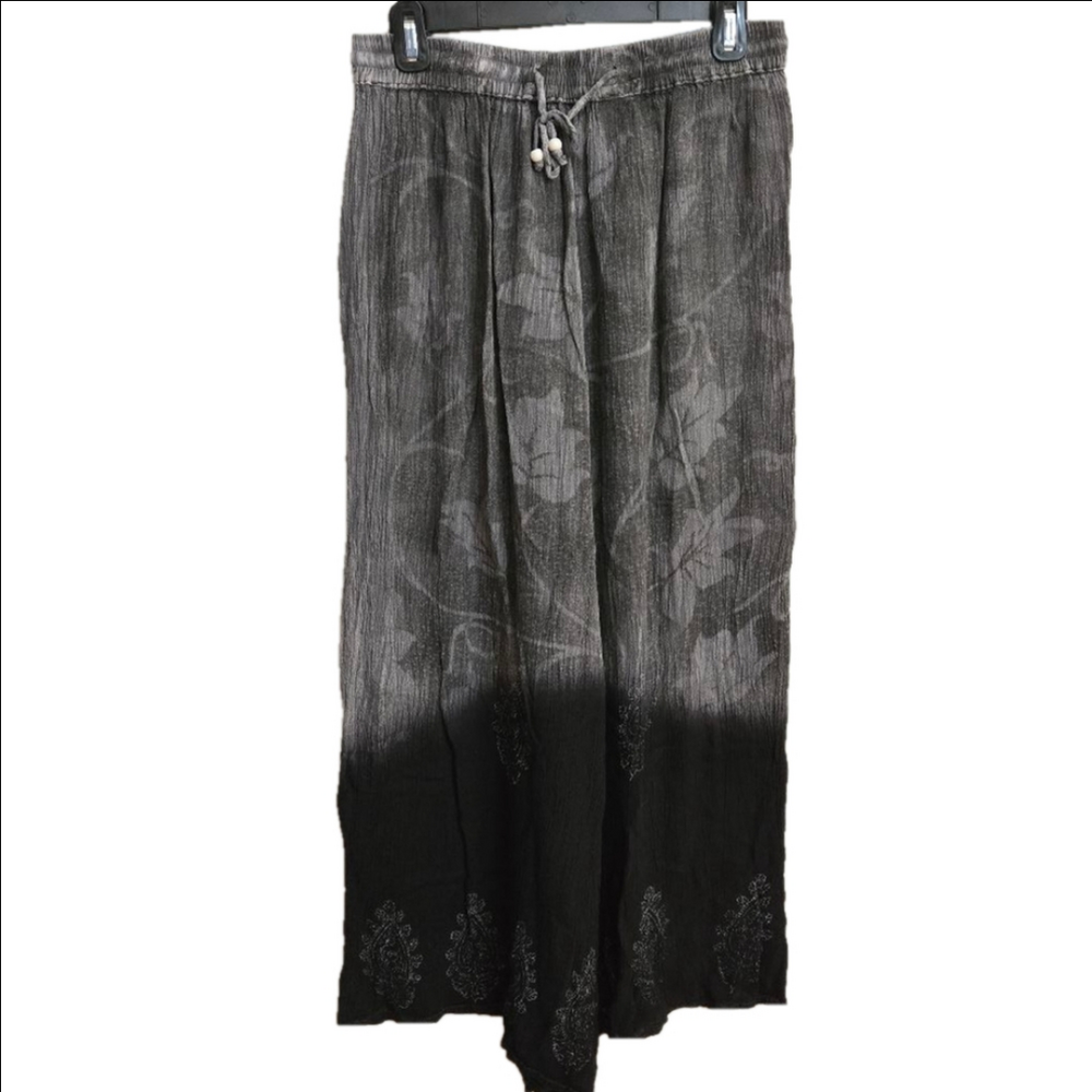 Shiva Fashions Wide Leg pants One Size, Grey & Black